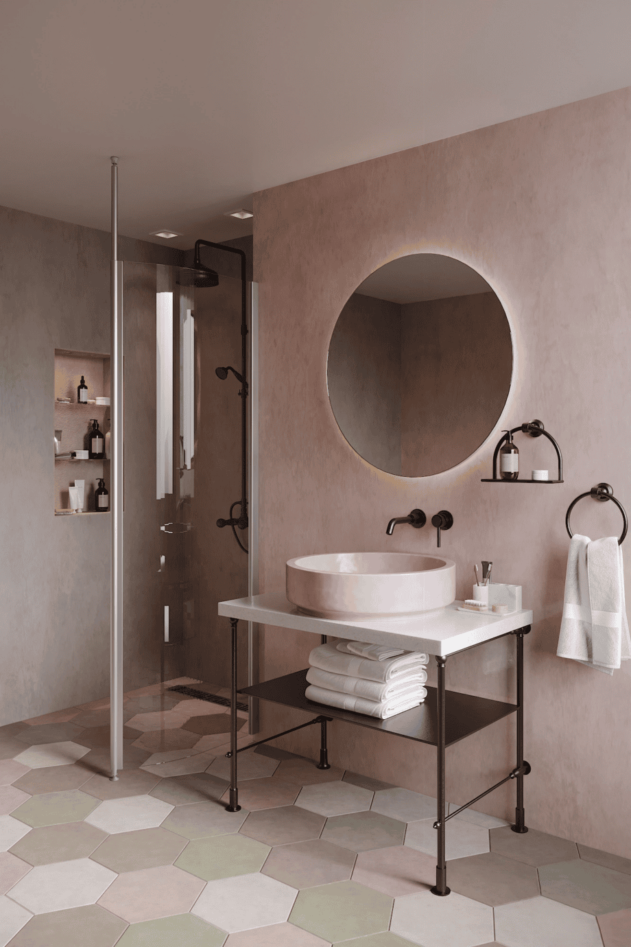 Curved shower screen with telescopic support Hietakari Infinia 121, aluminium frame, clear glass Curved shower screen with telescopic support Hietakari Infinia 121 – 4