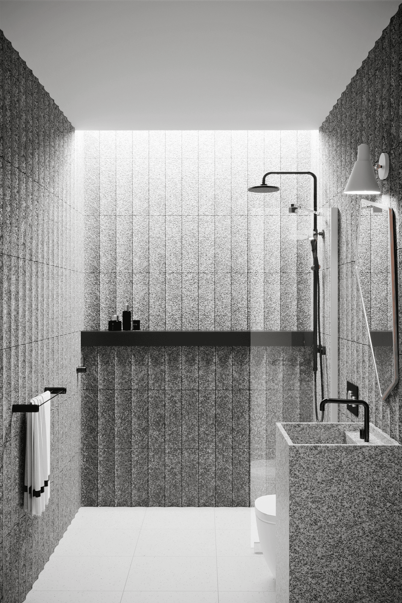 Fixed shower screen Hietakari Infinia 211, aluminium frame, clear glass Fixed shower screen Hietakari Infinia 211, aluminium frame, clear glass