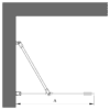 Fixed shower screen Hietakari Infinia 211 – dimension drawing Fixed shower screen Hietakari Infinia 211 – 2