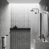 Fixed shower screen Hietakari Infinia 211, black frame, Chinchilla patterned glass Fixed shower screen Hietakari Infinia 211, black frame, Chinchilla patterned glass