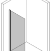 Hinged shower door Hietakari Infinia 212 – 3D drawing Hinged shower door Hietakari Infinia 212 – 3