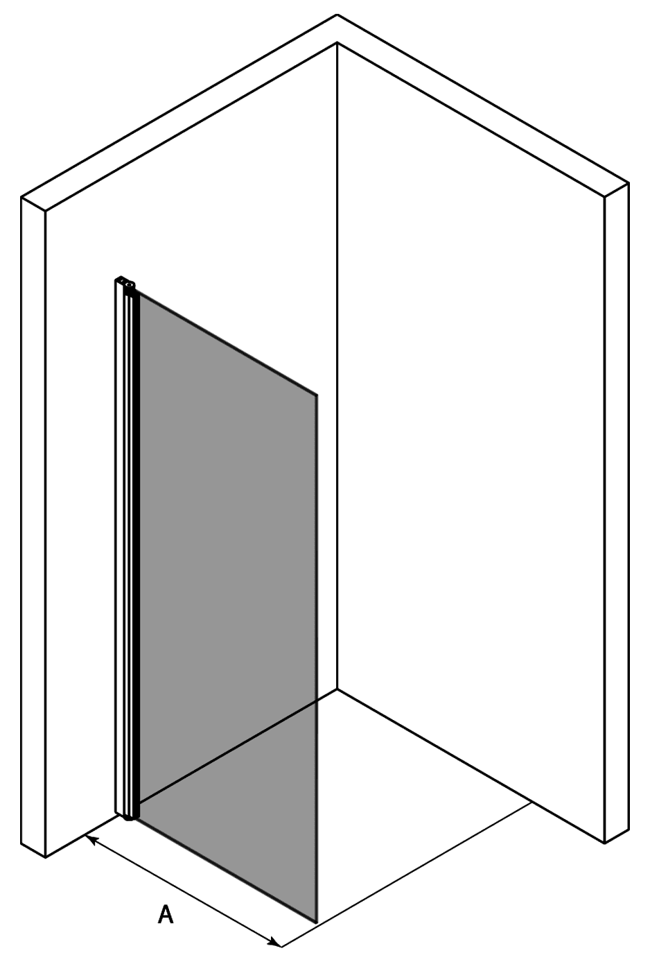 Hinged shower door Hietakari Infinia 212 – 3