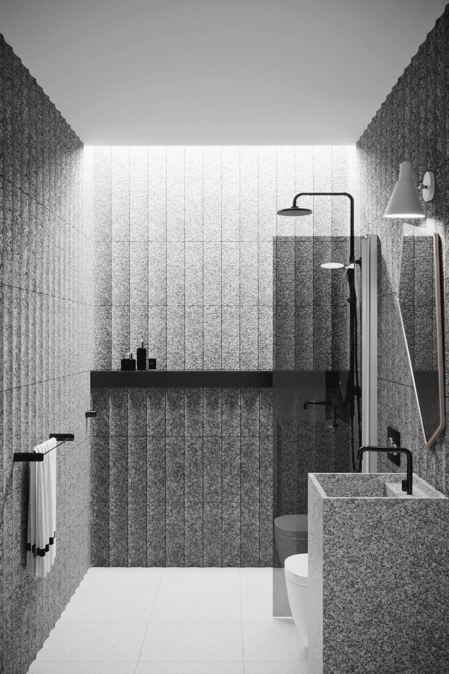 Hinged shower door Hietakari Infinia 212, aluminium frame, grey tinted glass Hinged shower door Hietakari Infinia 212, aluminium frame, grey tinted glass