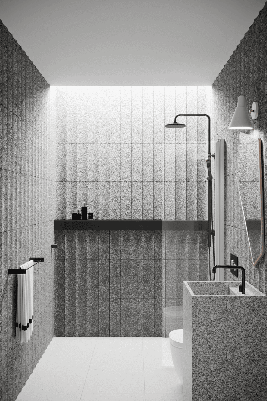 Hinged shower door Hietakari Infinia 212, aluminium frame, clear glass Hinged shower door Hietakari Infinia 212 – 4