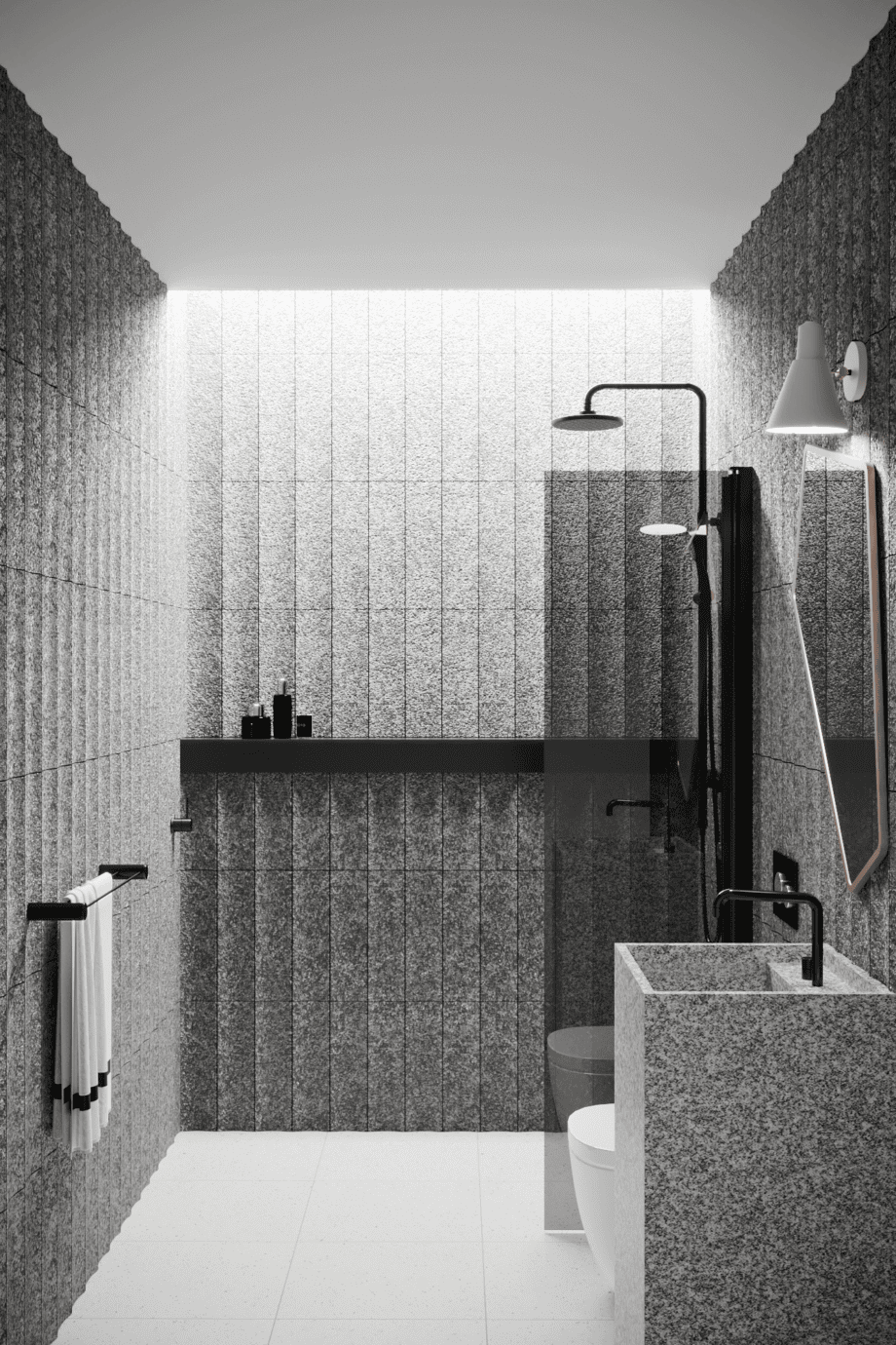 Hinged shower door Hietakari Infinia 212, black frame, grey tinted glass Hinged shower door Hietakari Infinia 212, black frame, grey tinted glass