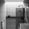 Folding shower screen Hietakari Infinia 213, black frame, grey tinted glass