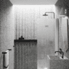 Folding shower screen Hietakari Infinia 213, white frame, Chinchilla patterned glass