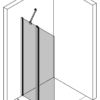 Hinged shower screen with fixed part Hietakari Infinia 214 – 3