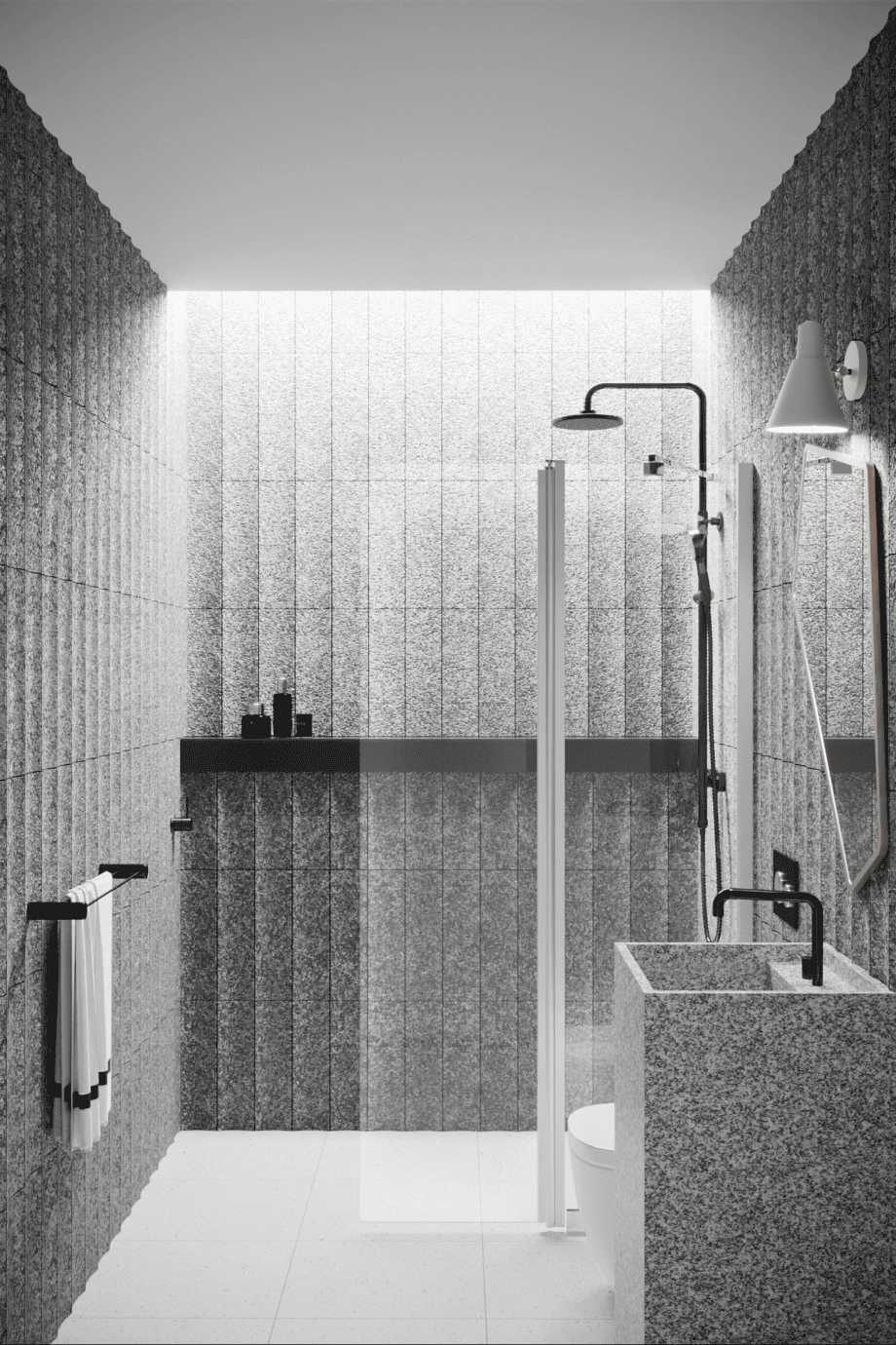 Hinged shower screen with fixed part Hietakari Infinia 214 – 4