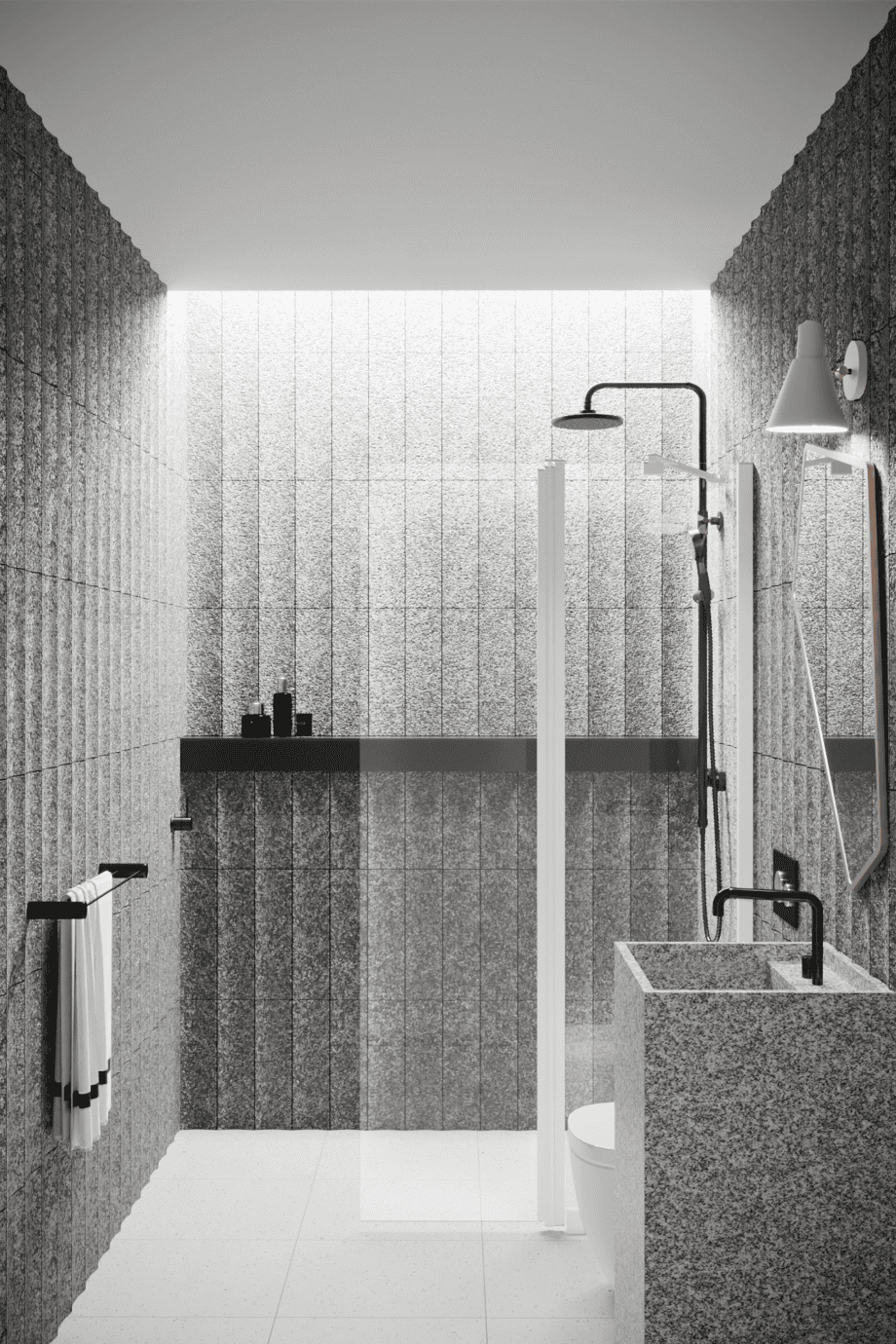 Hinged shower screen with fixed part Hietakari Infinia 214