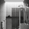 Folding shower screen with fixed part Hietakari Infinia 215, aluminium frame, grey tinted glass Folding shower screen with fixed part Hietakari Infinia 215, aluminium frame, grey tinted glass