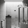 Folding shower screen with fixed part Hietakari Infinia 215, black frame, Chinchilla patterned glass Folding shower screen with fixed part Hietakari Infinia 215, black frame, Chinchilla patterned glass