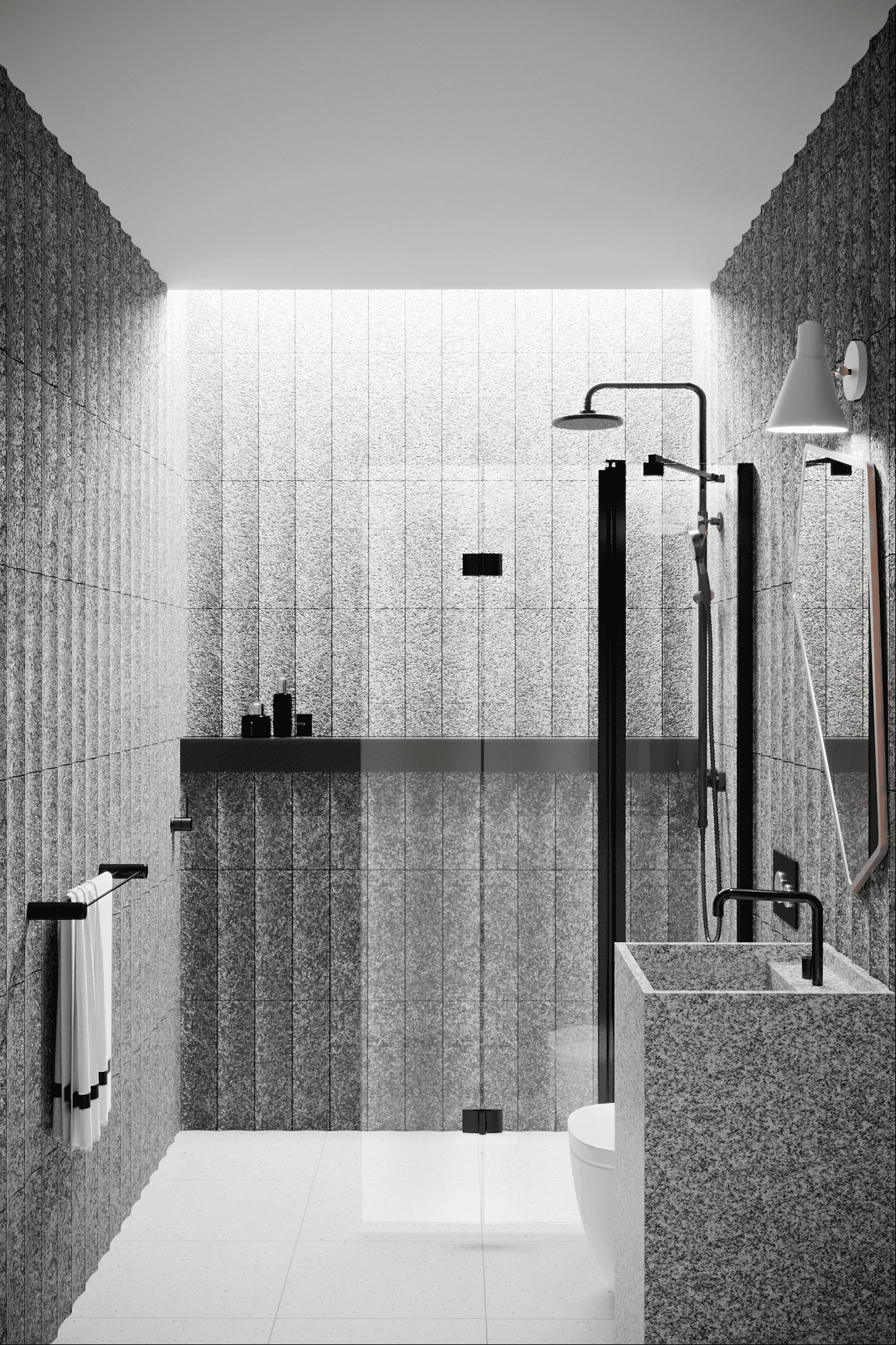 Folding shower screen with fixed part Hietakari Infinia 215, black frame, clear glass Folding shower screen with fixed part Hietakari Infinia 215, black frame, clear glass