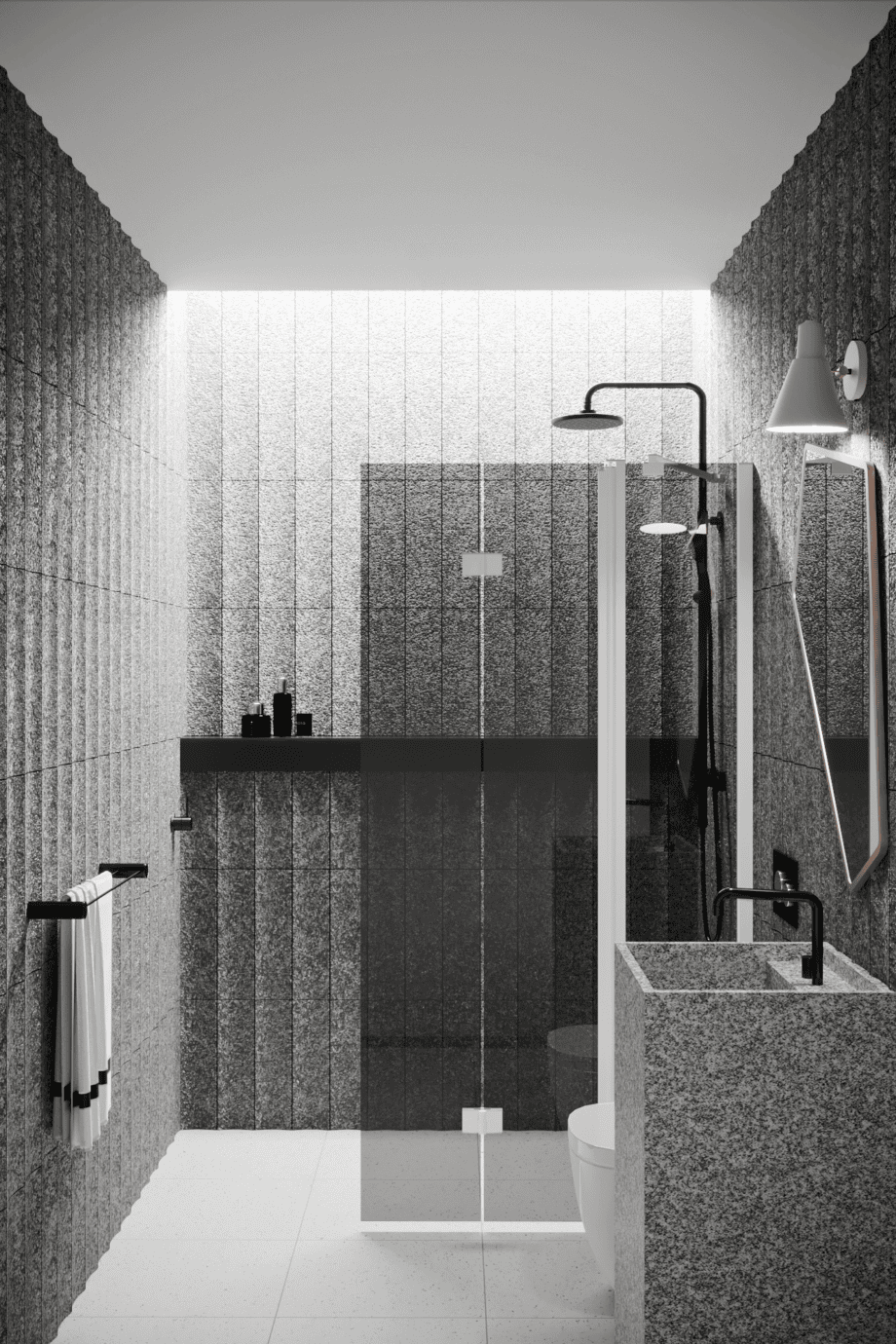 Folding shower screen with fixed part Hietakari Infinia 215, white frame, grey tinted glass Folding shower screen with fixed part Hietakari Infinia 215, white frame, grey tinted glass