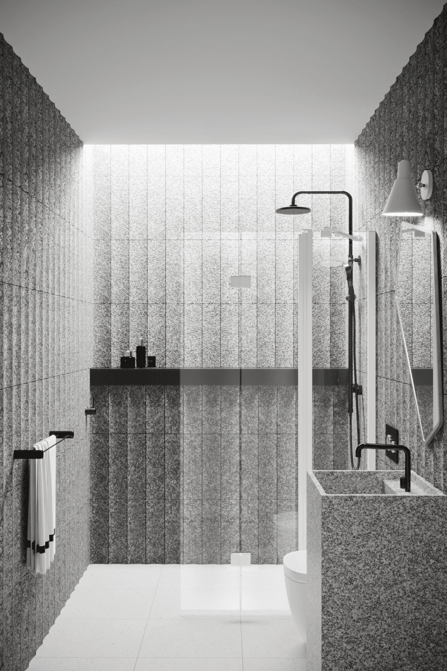 Folding shower screen with fixed part Hietakari Infinia 215, white frame, clear glass Folding shower screen with fixed part Hietakari Infinia 215