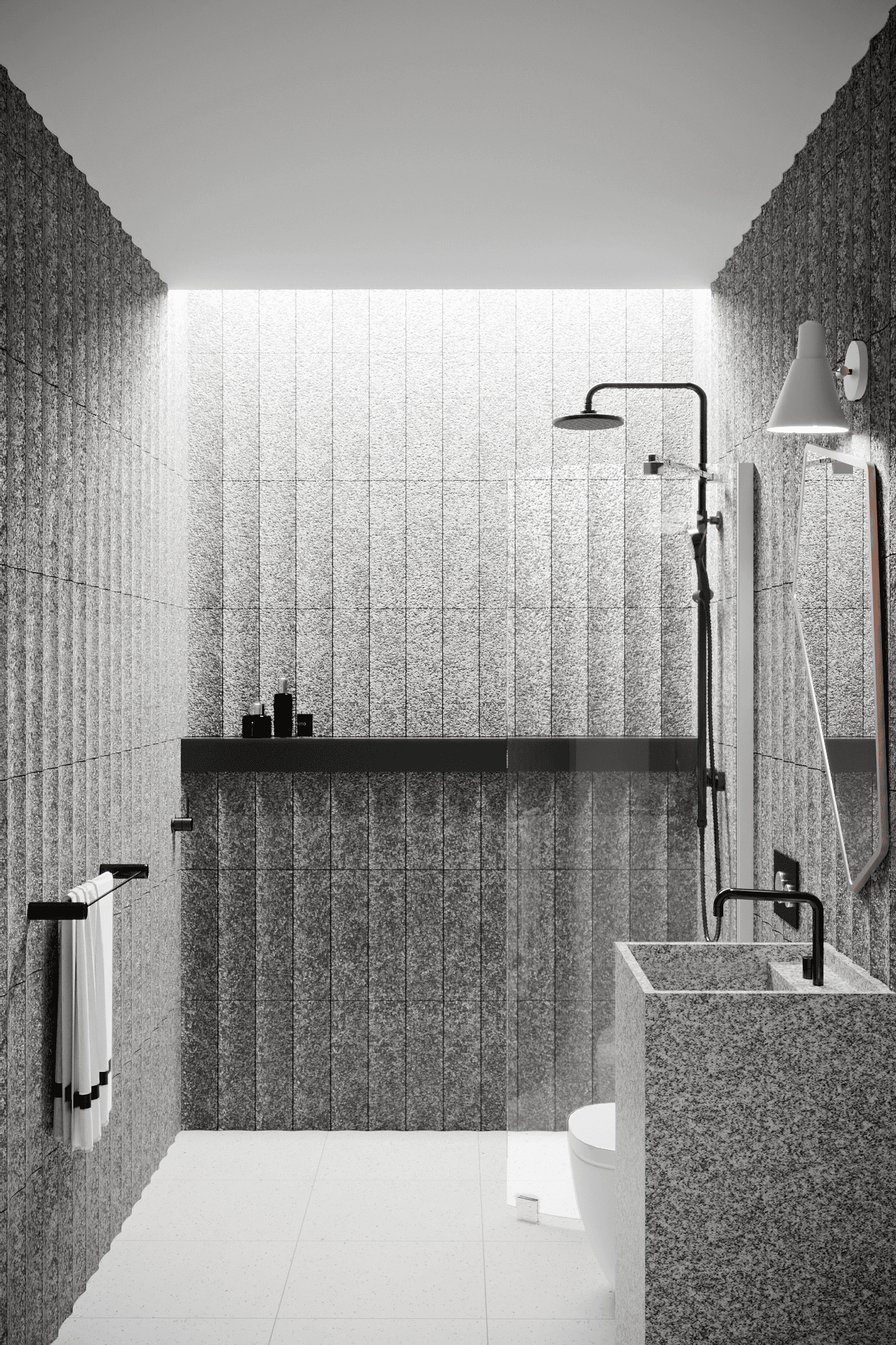Curved fixed shower screen Hietakari Infinia 221, aluminium frame, clear glass Curved fixed shower screen Hietakari Infinia 221, aluminium frame, clear glass