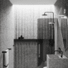 Curved hinged shower door Hietakari Infinia 222, aluminium frame, grey tinted glass Curved hinged shower door Hietakari Infinia 222, aluminium frame, grey tinted glass