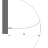 Curved hinged shower door Hietakari Infinia 222 – dimension drawing Curved hinged shower door Hietakari Infinia 222 – dimension drawing