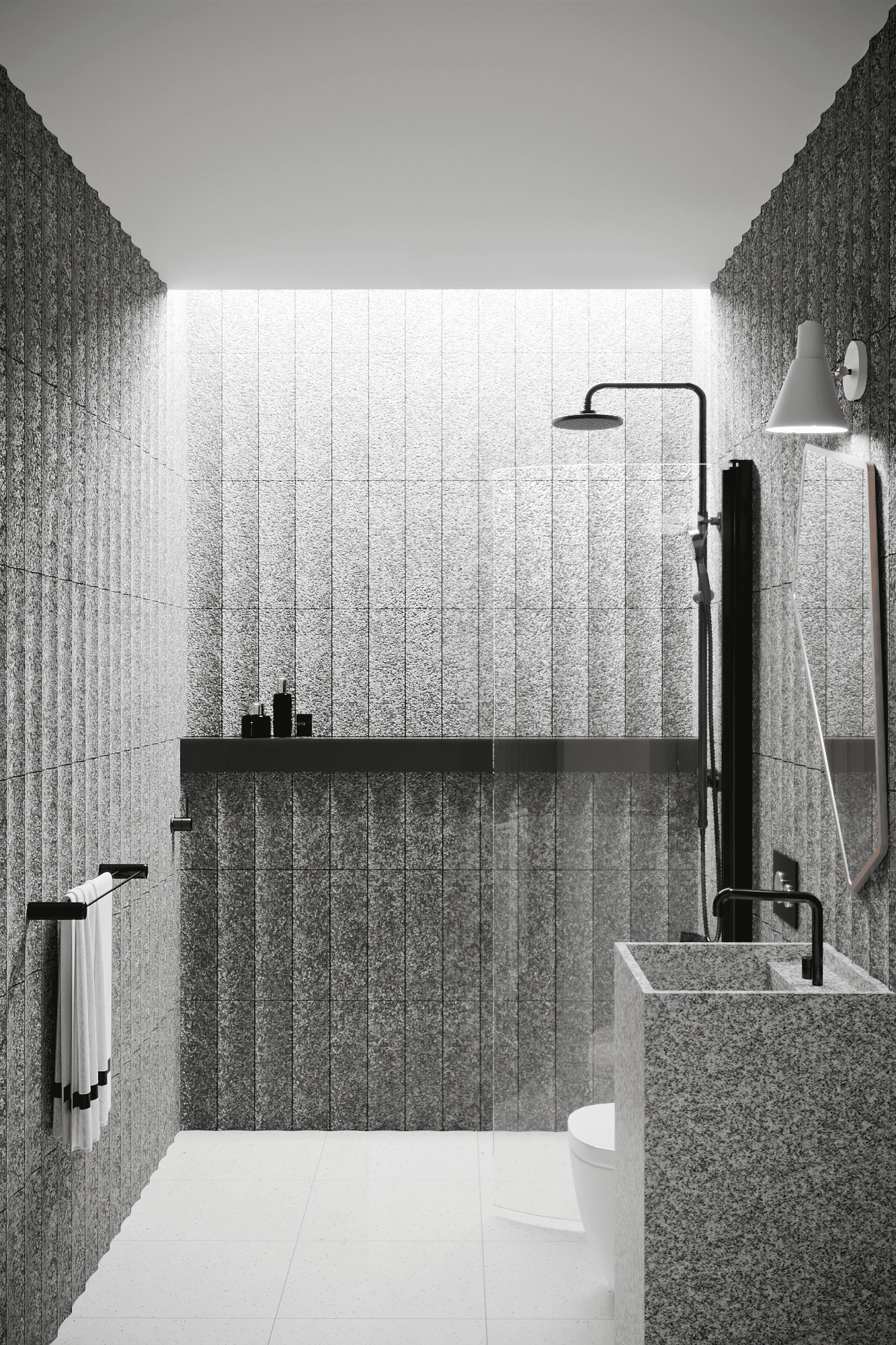 Curved hinged shower door Hietakari Infinia 222 – 5