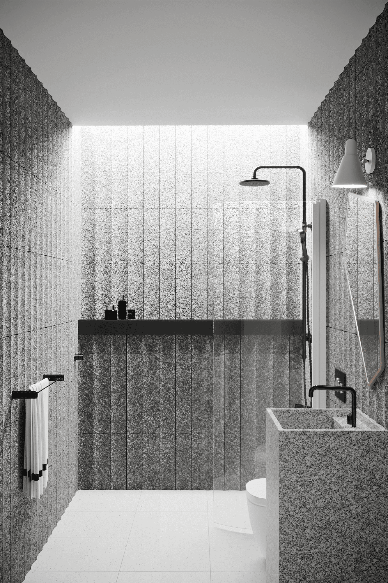 Curved hinged shower door Hietakari Infinia 222
