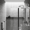Curved hinged shower screen with fixed part Hietakari Infinia 224, black frame, clear glass Curved hinged shower screen with fixed part Hietakari Infinia 224 – 5