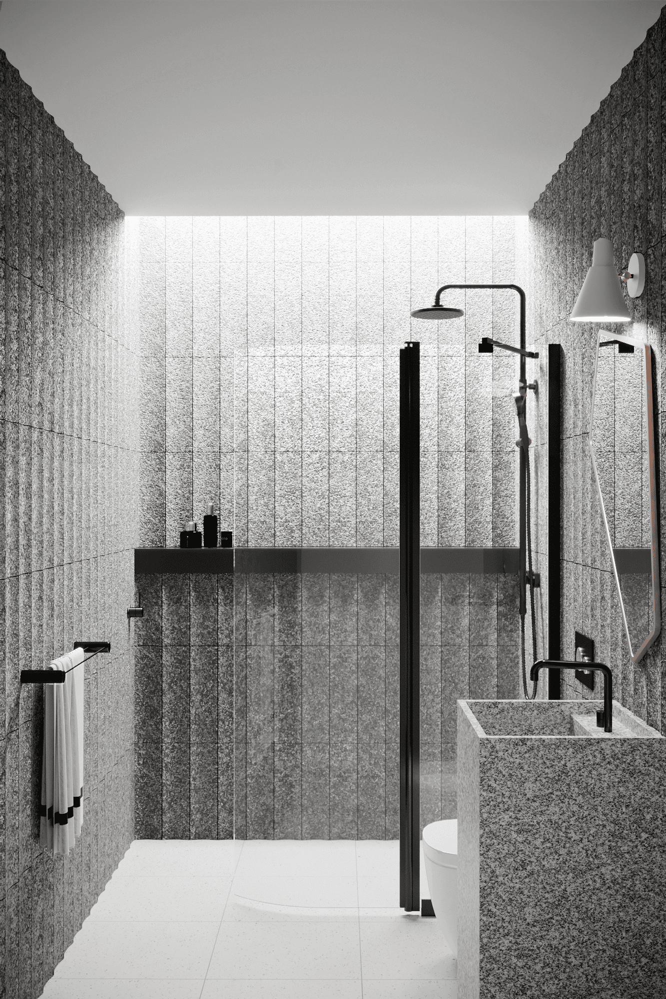 Curved hinged shower screen with fixed part Hietakari Infinia 224 – 5