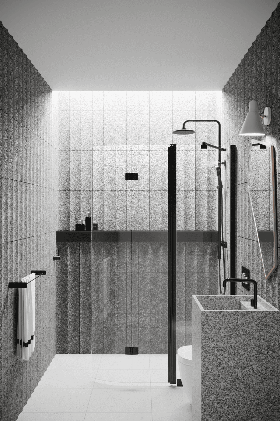 Curved folding shower screen with fixed part Hietakari Infinia 225 – 5
