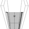 Folding shower door with wall magnet Hietakari Infinia 234 – 3D drawing Folding shower door with wall magnet Hietakari Infinia 234 – 3D drawing