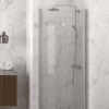 Folding shower door with wall magnet Hietakari Infinia 234, aluminium frame, clear glass Folding shower door with wall magnet Hietakari Infinia 234, aluminium frame, clear glass