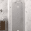 Folding shower door with wall magnet Hietakari Infinia 234, white frame, Chinchilla patterned glass Folding shower door with wall magnet Hietakari Infinia 234, white frame, Chinchilla patterned glass