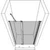 Hinged shower door with fixed part and wall magnet Hietakari Infinia 235 – 3D drawing Hinged shower door with fixed part and wall magnet Hietakari Infinia 235 – 3D drawing