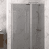 Hinged shower door with fixed part and wall magnet Hietakari Infinia 235, aluminium frame, grey tinted glass Hinged shower door with fixed part and wall magnet Hietakari Infinia 235, aluminium frame, grey tinted glass