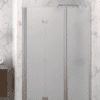 Folding shower door with fixed part and wall magnet Hietakari Infinia 236, aluminium frame, satin frosted glass Folding shower door with fixed part and wall magnet Hietakari Infinia 236, aluminium frame, satin frosted glass