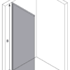 Partially framed fixed shower screen Hietakari Vetro 502 – dimension drawing Partially framed fixed shower screen Hietakari Vetro 502 – dimension drawing