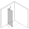Fixed shower screen Hietakari Vetro 511 ā 3D drawing Fixed shower screen Hietakari Vetro 511 ā 3D drawing
