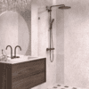 Fixed shower screen Hietakari Vetro 511, Mocha fittings, super bright glass Fixed shower screen Hietakari Vetro 511, Mocha fittings, super bright glass