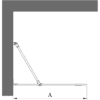 Fixed shower screen Hietakari Vetro 511 ā dimension drawing Fixed shower screen Hietakari Vetro 511 ā dimension drawing