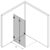Folding shower screen Hietakari Vetro 513 ā 3D drawing Folding shower screen Hietakari Vetro 513 ā 3D drawing