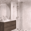 Folding shower screen Hietakari Vetro 513, brushed fittings, clear glass Folding shower screen Hietakari Vetro 513, brushed fittings, clear glass