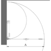 Folding shower screen Hietakari Vetro 513 ā dimension drawing Folding shower screen Hietakari Vetro 513 ā dimension drawing