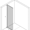 Framed fixed shower screen Hietakari Vetro 516 – 3D drawing Framed fixed shower screen Hietakari Vetro 516 – 3D drawing