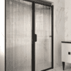 Alcove shower screen Hietakari Bläk 740 New York, black frame, reeded glass Alcove shower screen Hietakari Bläk 740 New York, black frame, reeded glass