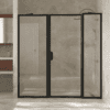 Alcove shower screen Hietakari Bläk 741 New York, white frame, clear glass Alcove shower screen Hietakari Bläk 741 New York, white frame, clear glass