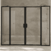 Alcove shower screen Hietakari Bläk 744 New York, Cocoa frame, grey tinted glass Alcove shower screen Hietakari Bläk 744 New York, Cocoa frame, grey tinted glass