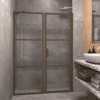 Alcove shower screen Hietakari Bläk 745 Tokyo, Mocha frame, bronze tinted glass Alcove shower screen Hietakari Bläk 745 Tokyo, Mocha frame, bronze tinted glass