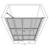 Alcove shower screen Hietakari Bläk 750 Paris, fixed wall + hinged door – 3