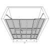 Alcove shower screen Hietakari Bläk 751 Paris – 3D drawing Alcove shower screen Hietakari Bläk 751 Paris, fixed wall + hinged door with fixed part – 3