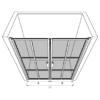 Alcove shower screen Hietakari Bläk 752 Paris, hinged door + hinged door – 3