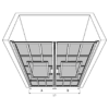 Alcove shower screen Hietakari Bläk 803 Shanghai – 3D drawing Alcove shower screen Hietakari Bläk 803 Shanghai, hinged door + hinged door – 3