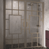 Alcove shower screen Hietakari Bläk 803 Shanghai, Sand frame, satin frosted glass Alcove shower screen Hietakari Bläk 803 Shanghai, Sand frame, satin frosted glass